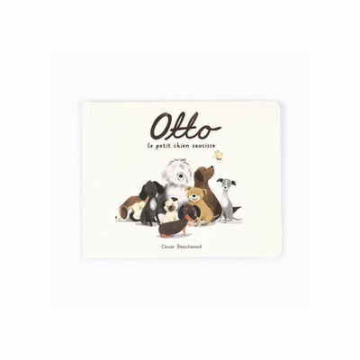 Jellycat Otto Le Petit Chien Saucisse Livre and Otto Sausage Dog Medium New Zealand | RHNAS4308